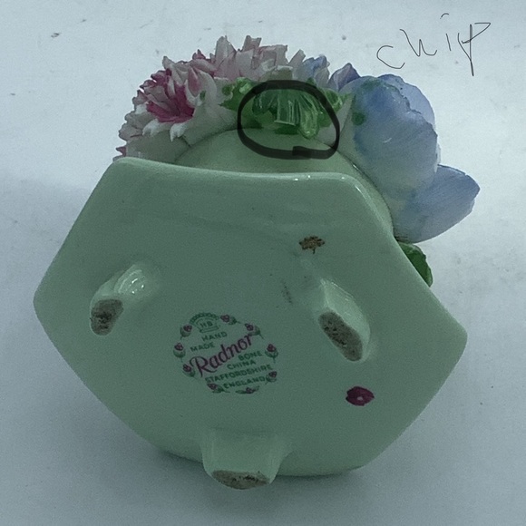 Radnor England Handmade Miniature Bone China Flower Pot - Picture 14 of 15